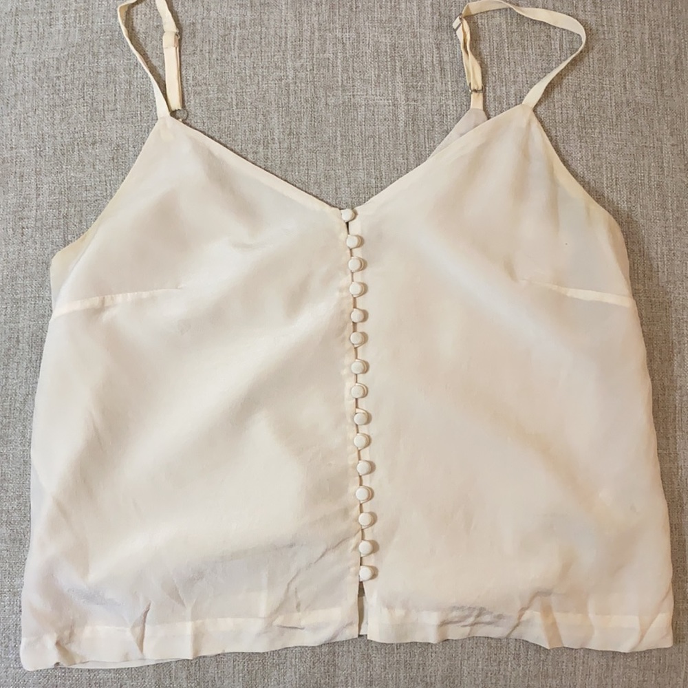 Cream silk camisole size 6 Madewell